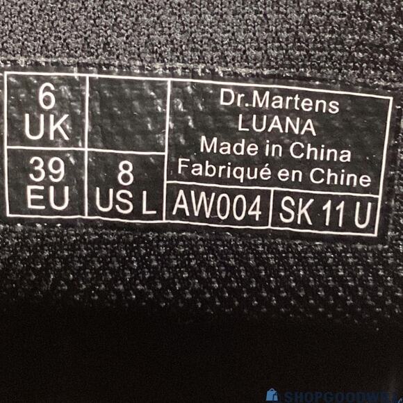 Dr Martens Women's White Black Luana Lace Up Combat Boots Shoes Size 8 - Picture 8 of 8